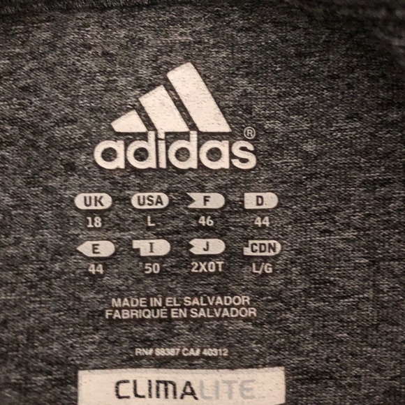 Adidas Grey Athletic VNeck - Picture 3 of 3